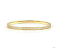 029523/020 NOMINATION STEEL GOLD FINISH WHT CZ MEDIUM SIZE PRETTY BANGLE