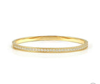 029523/020 NOMINATION STEEL GOLD FINISH WHT CZ MEDIUM SIZE PRETTY BANGLE