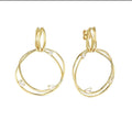 242812/012 My Rebel Art Silver Gold Plated CZ Big Circle Earrings
