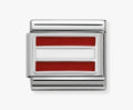330207/18 NOM AUSTRIA ENAMEL FLAG SILV SHINE