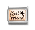 430111/33 NOMINATION BEST FRIENDS BLACK STAR ROSE GOLD CHARM - PLATES