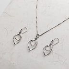 SILVER SPIRAL LOOP PENDANT & CHAIN | 35646