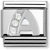 Silver Shine CZ Initials