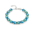 240809/025 NOMINATION SILVER CZ OVL BLU/GRN ST. BRACELET - SYMBIOSI
